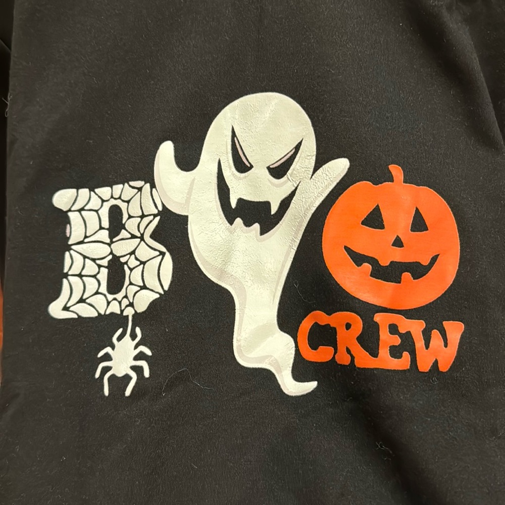 NWOT Remimi Boo Crew Kids XL Black BOO CREW Halloween Ghost Pumpkin Spider 7 8